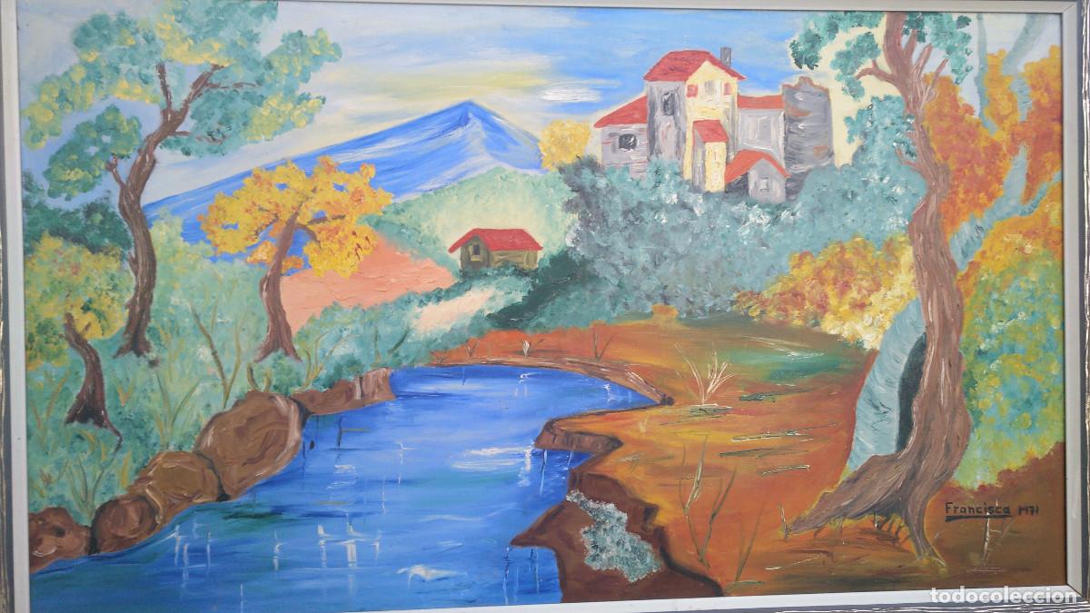 Arte: Cuadro con paisaje al &oacute;leo. - Foto 5
