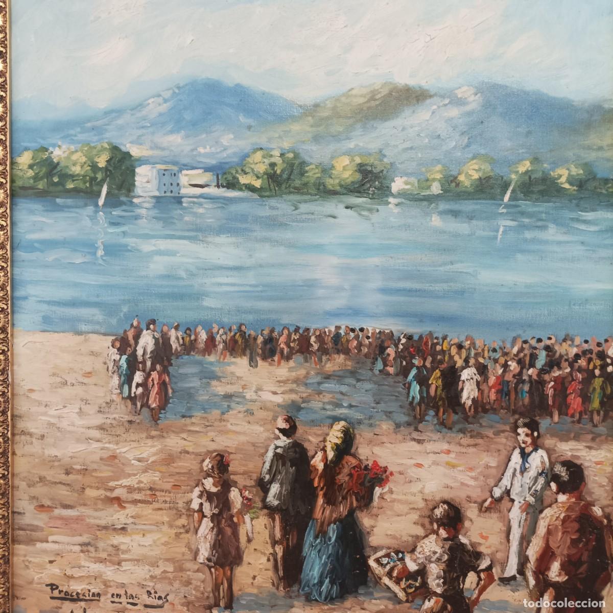 Arte: Cuadro Procesi&oacute;n en Las Rias (Galicia) - Foto 29