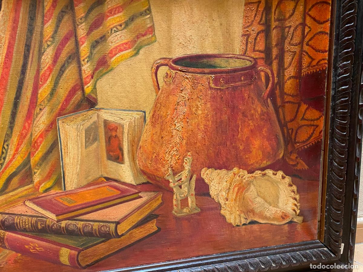 Arte: oleo sobre lienzo escuela de mallorca bodegon - Foto 2