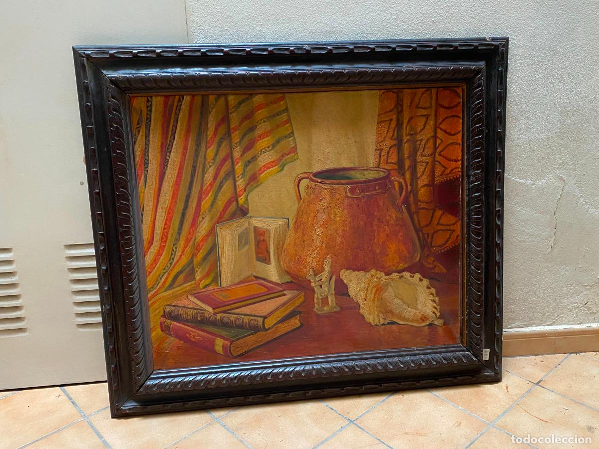 Arte: oleo sobre lienzo escuela de mallorca bodegon - Foto 1