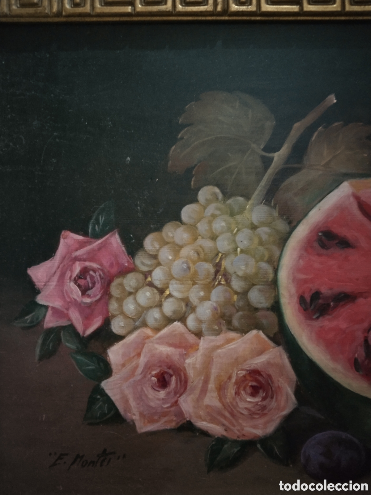 Arte: Oleo sobre tabla precioso bodegon 78x46 - Foto 4