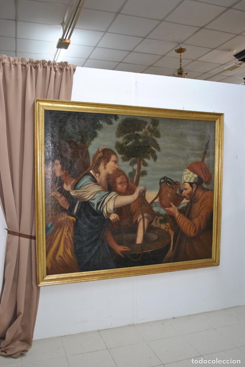 Arte: &Oacute;LEO SOBRE LIENZO REBECA Y ELIEZER - Foto 1