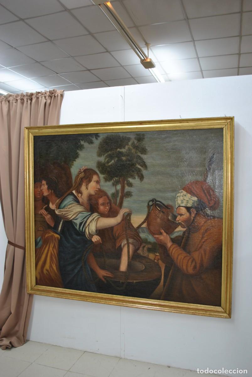 Arte: &Oacute;LEO SOBRE LIENZO REBECA Y ELIEZER - Foto 2