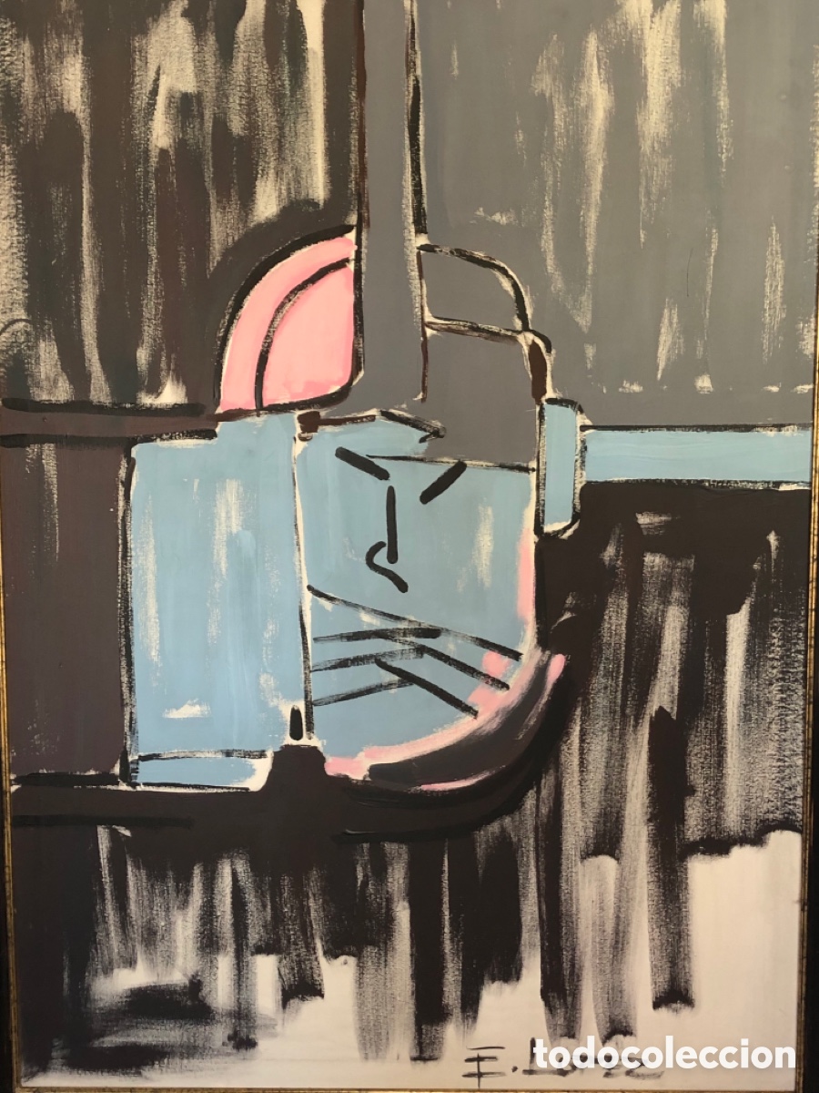 Arte: Acr&iacute;lico sobre lienzo y marco policromado - Foto 2