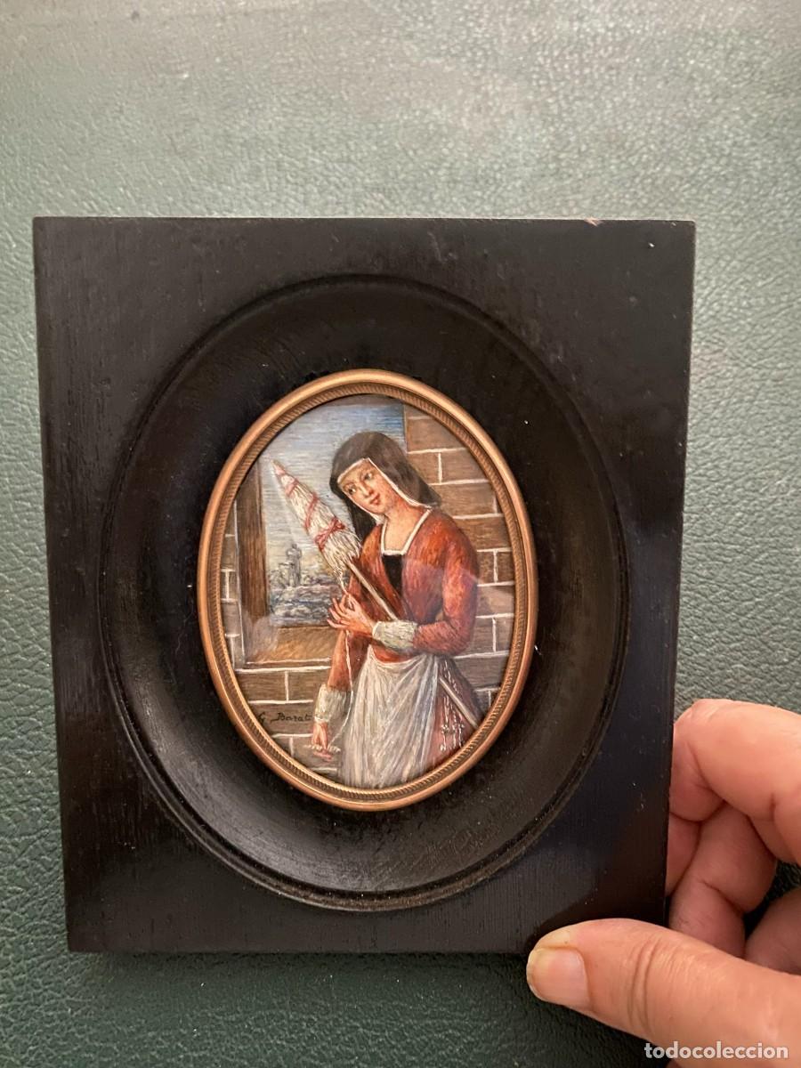 Arte: GRAN MINIATURA DAMA MEDIEVAL, ESC. FRANCESA - Foto 1