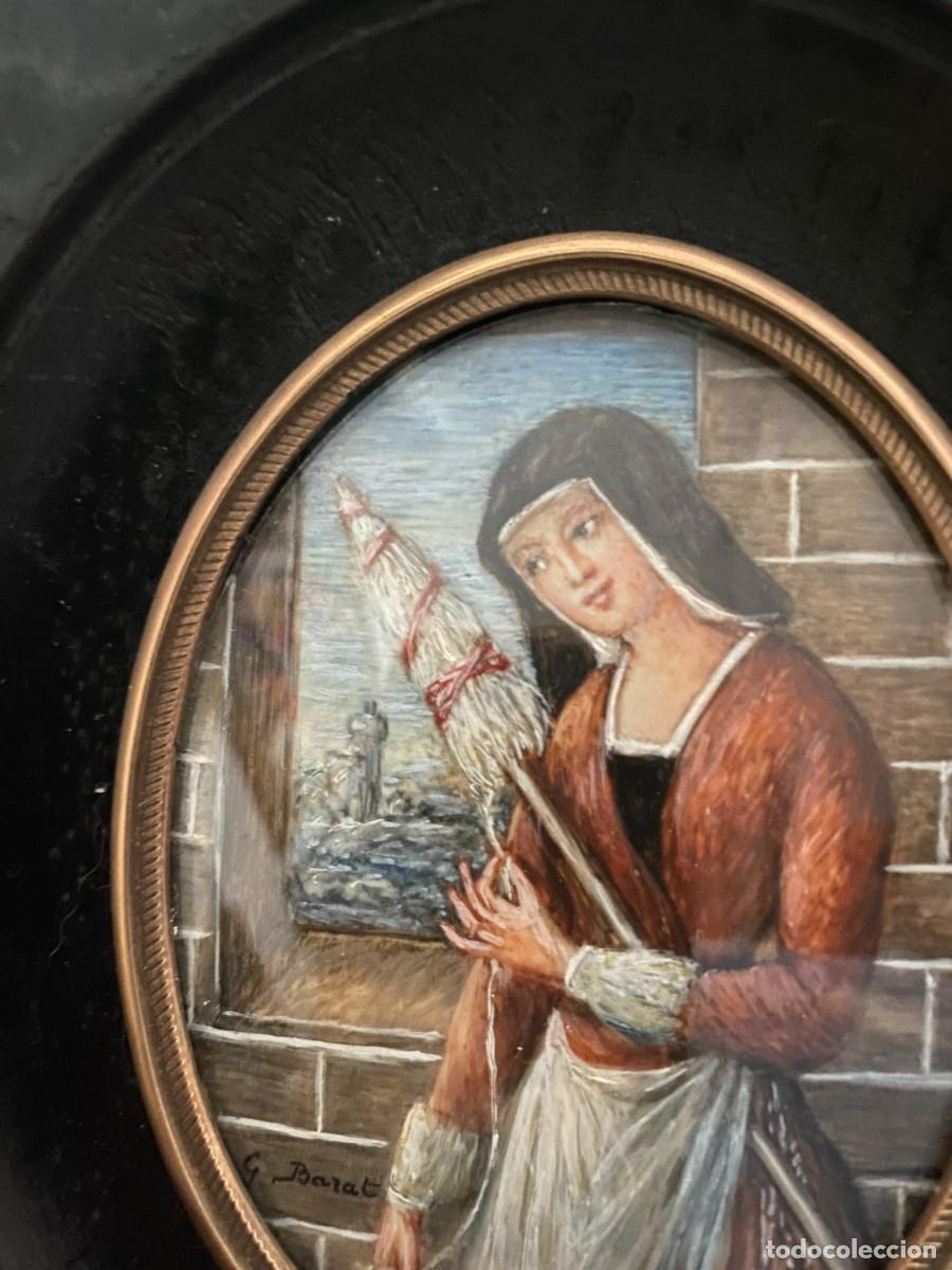 Arte: GRAN MINIATURA DAMA MEDIEVAL, ESC. FRANCESA - Foto 2