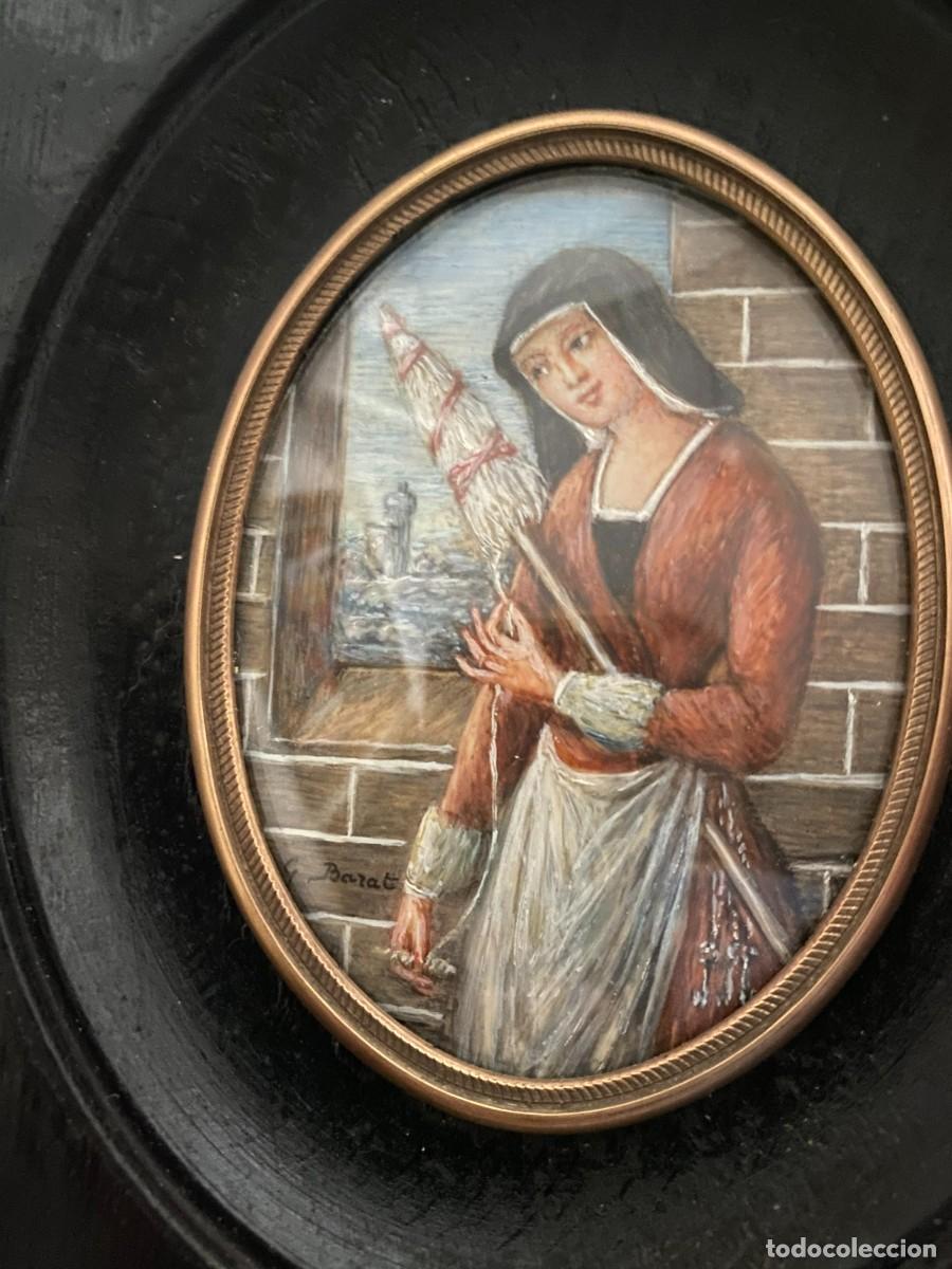 Arte: GRAN MINIATURA DAMA MEDIEVAL, ESC. FRANCESA - Foto 3