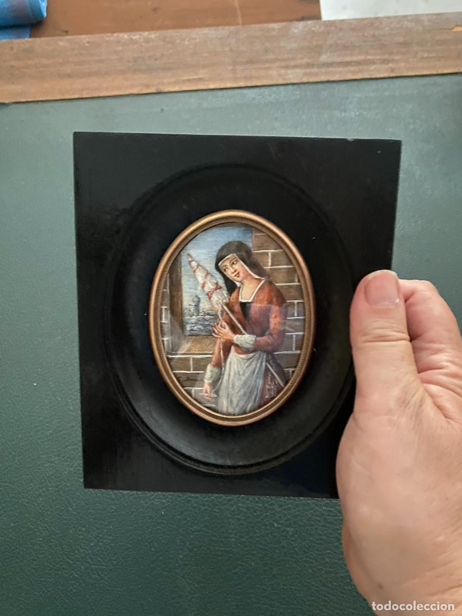 Arte: GRAN MINIATURA DAMA MEDIEVAL, ESC. FRANCESA - Foto 5