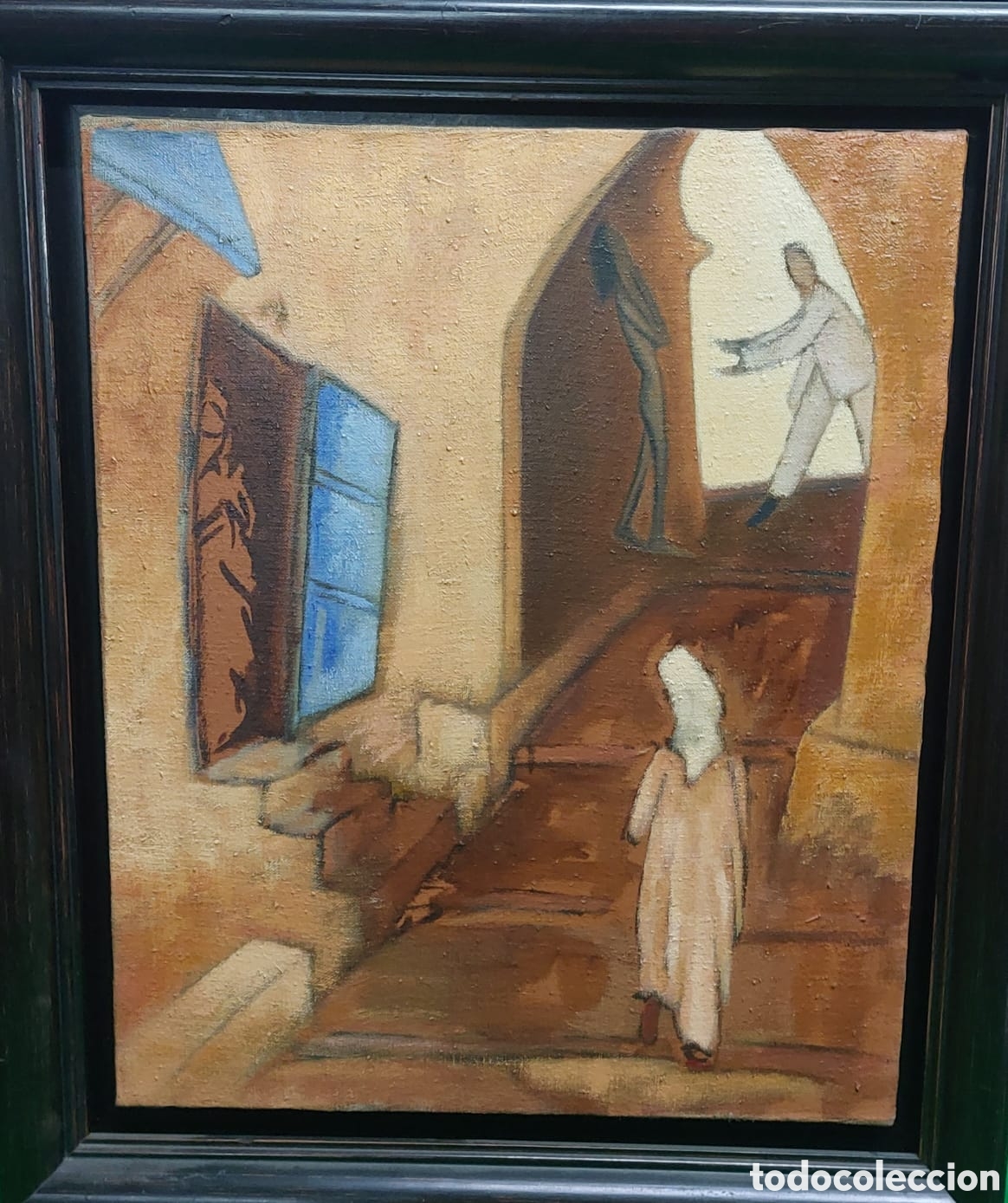 Kunst: PINTURA AL OLEO ARTISTA FAMOSO MARROQUI. 46X38