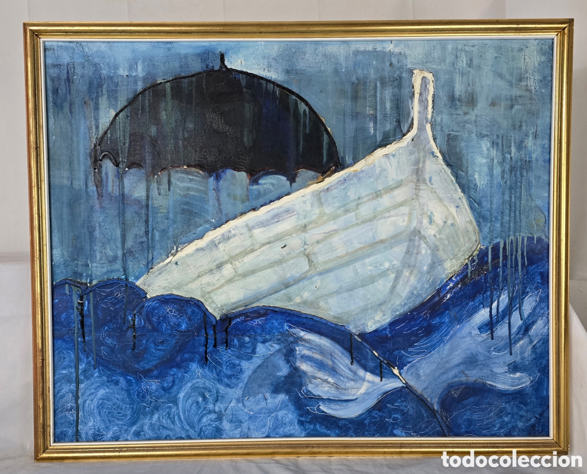 Arte: Barca en el Mar Expresionismo Abstracto - Foto 9