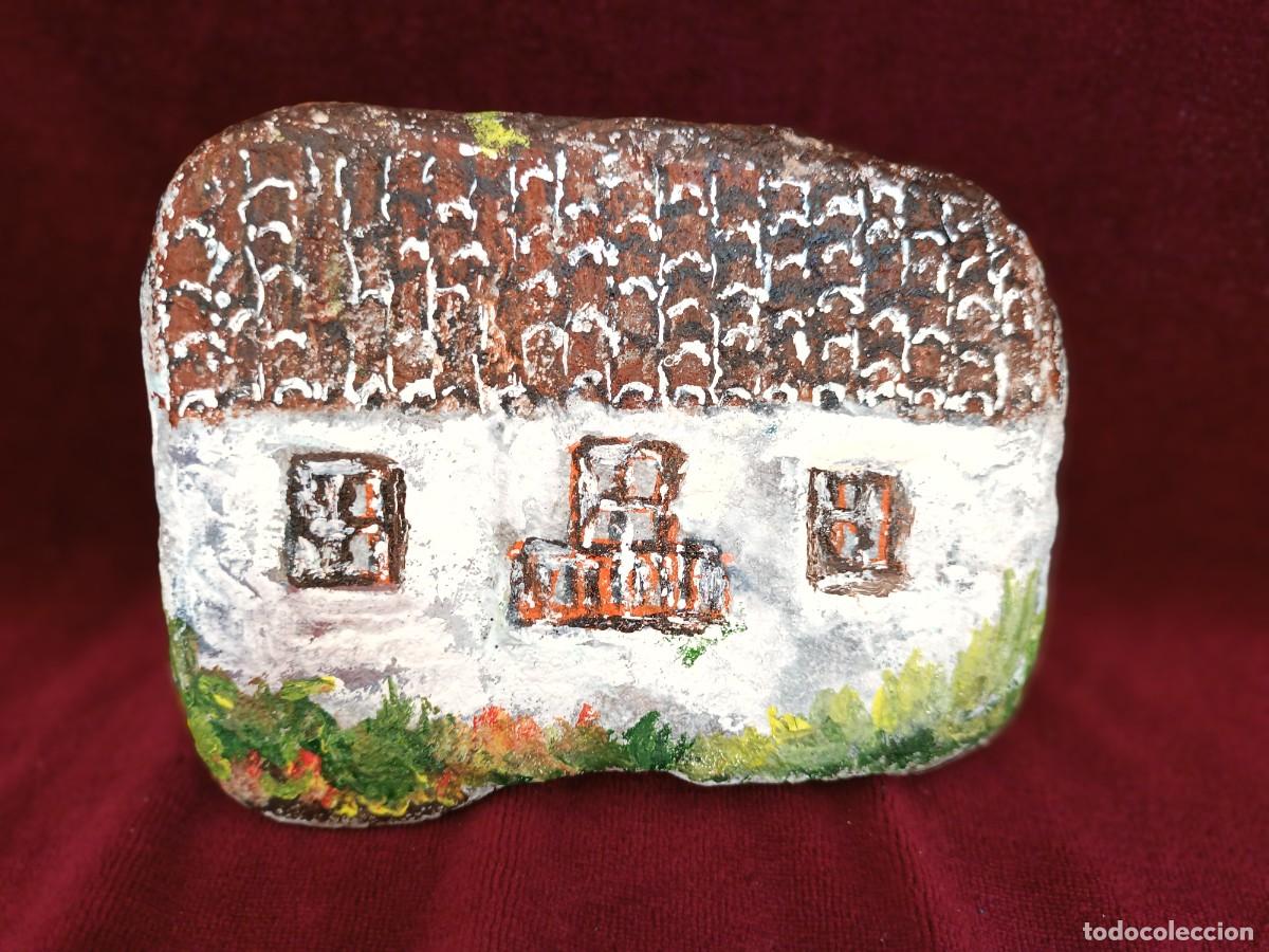 Arte: CASA PINTADA CON ACR&Iacute;LICO SOBRE PIEDRA. - Foto 4