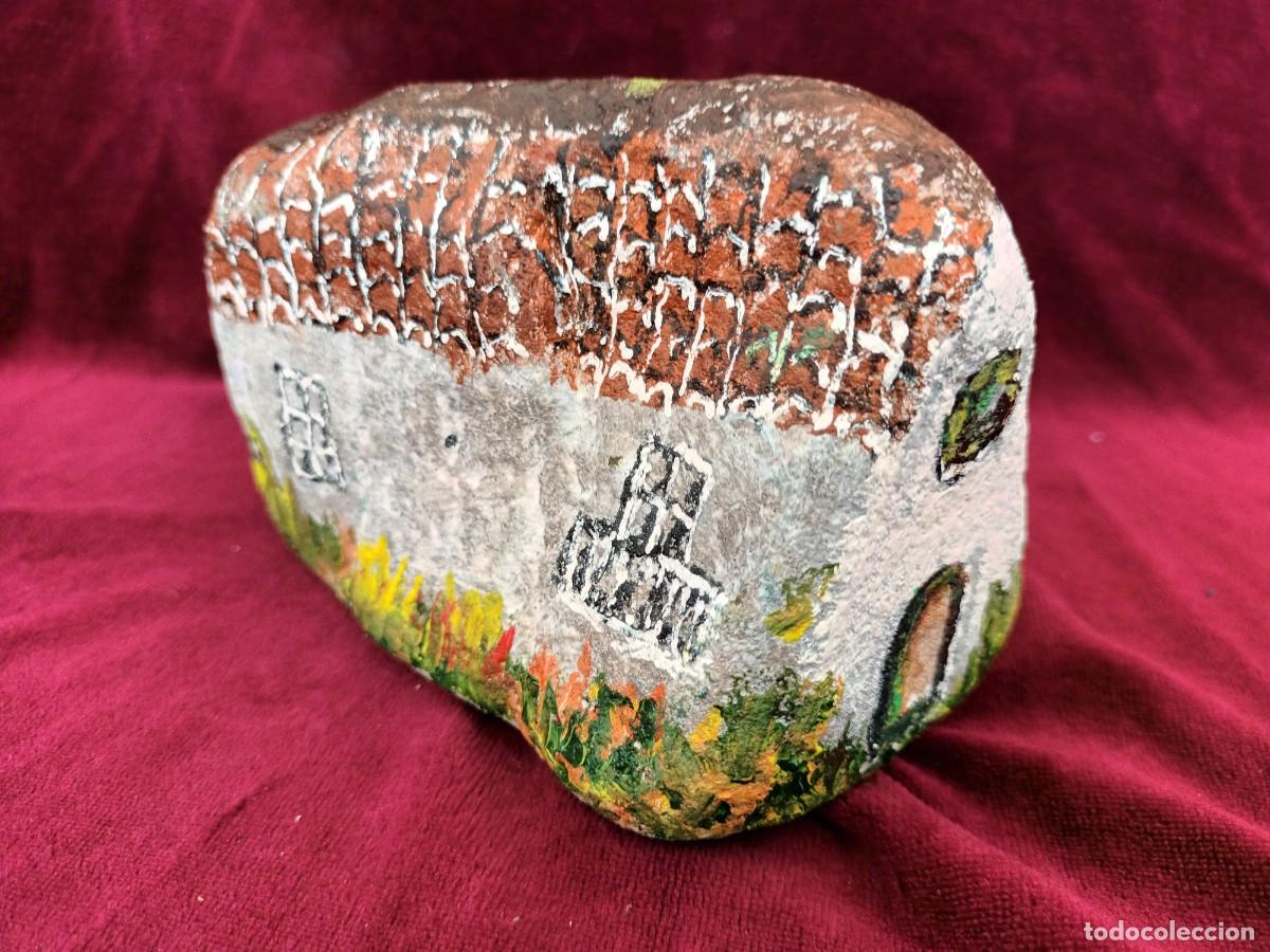 Arte: CASA PINTADA CON ACR&Iacute;LICO SOBRE PIEDRA. - Foto 6