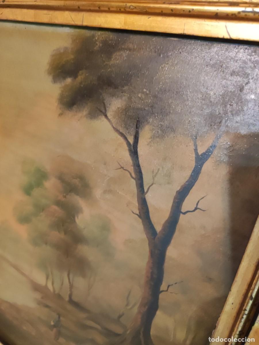 Arte: Antiguo cuadro, &oacute;leo sobre tabla - Foto 3