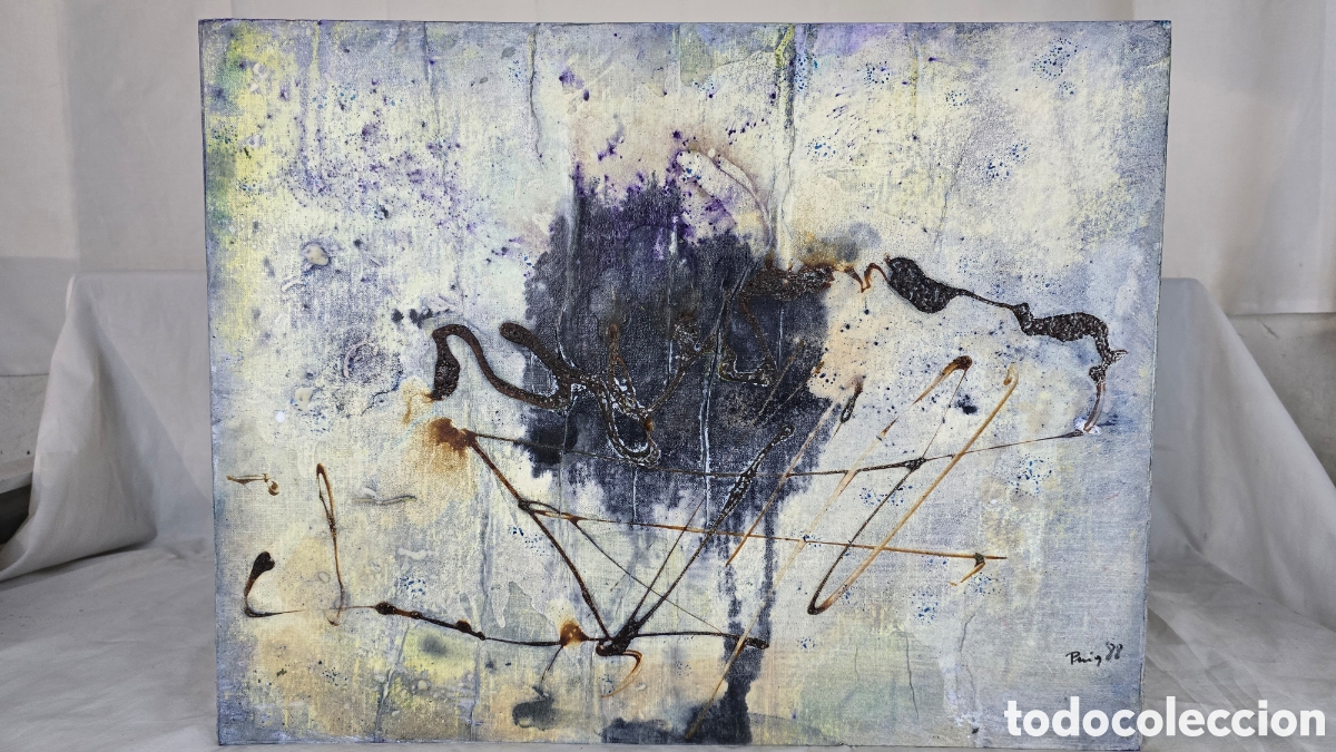 Arte: Abstracci&oacute;n firmado Puig - Foto 3