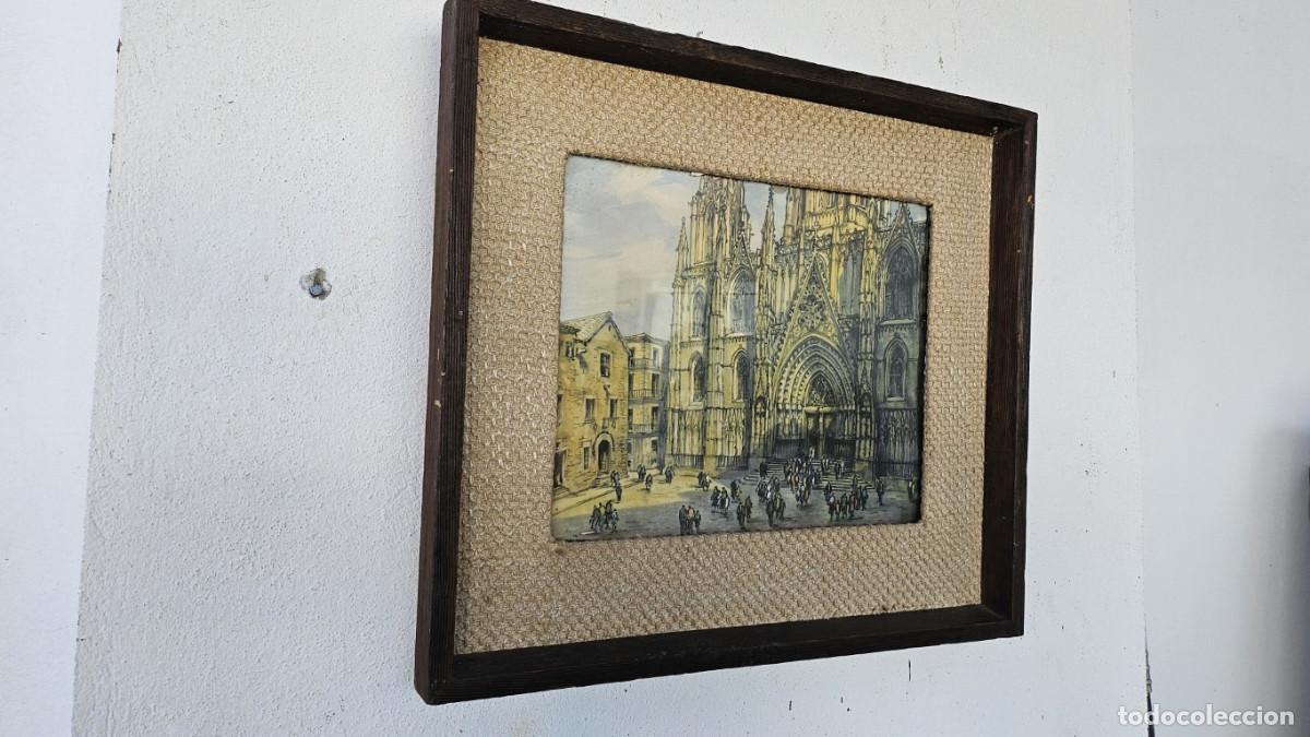 Arte: antigua lamina con marco - Foto 1