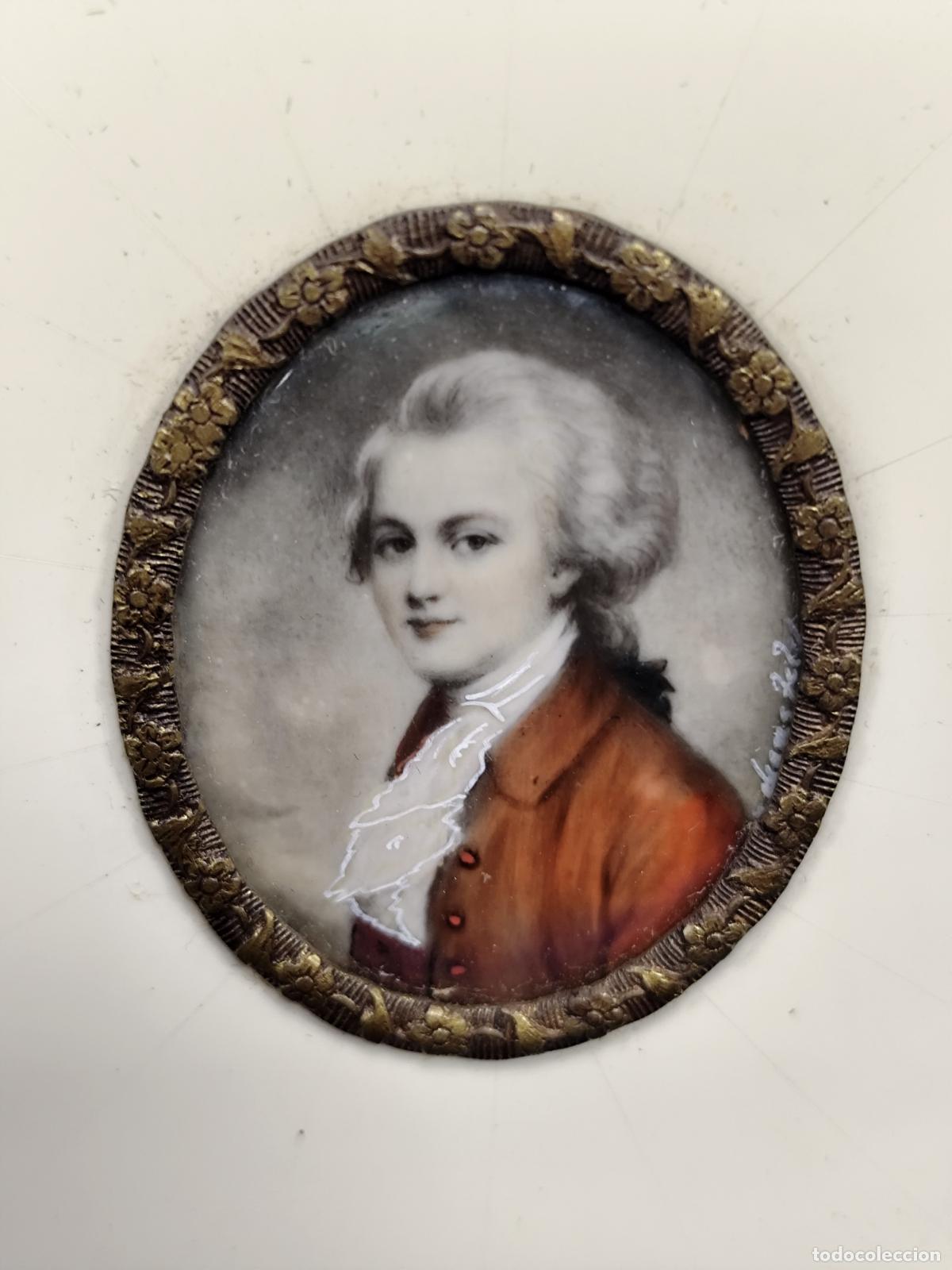 Arte: Miniatura pintada al oleo MOZART - Foto 3