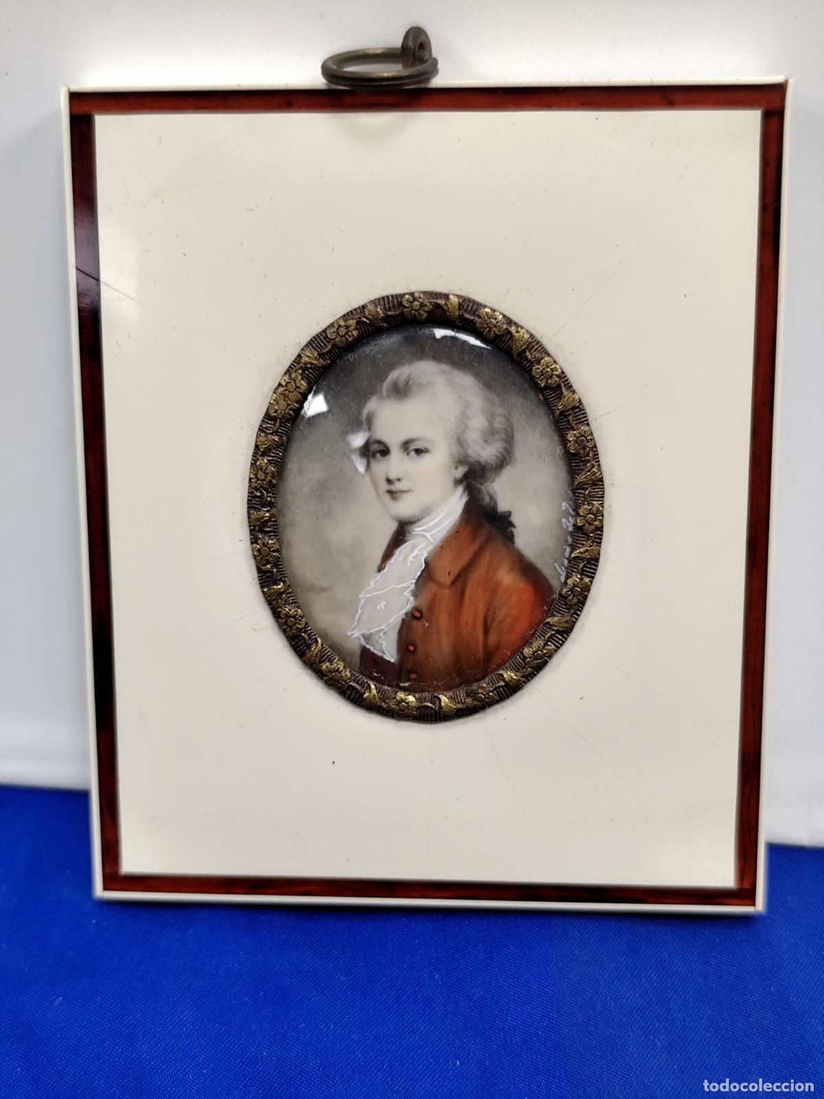 Arte: Miniatura pintada al oleo MOZART - Foto 1