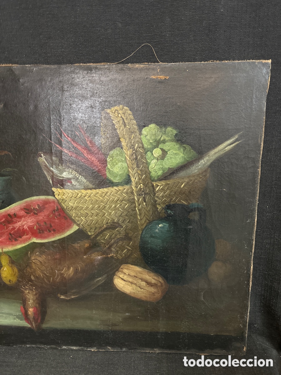 Arte: Lienzo bodeg&oacute;n. Siglo XIX principios - Foto 4