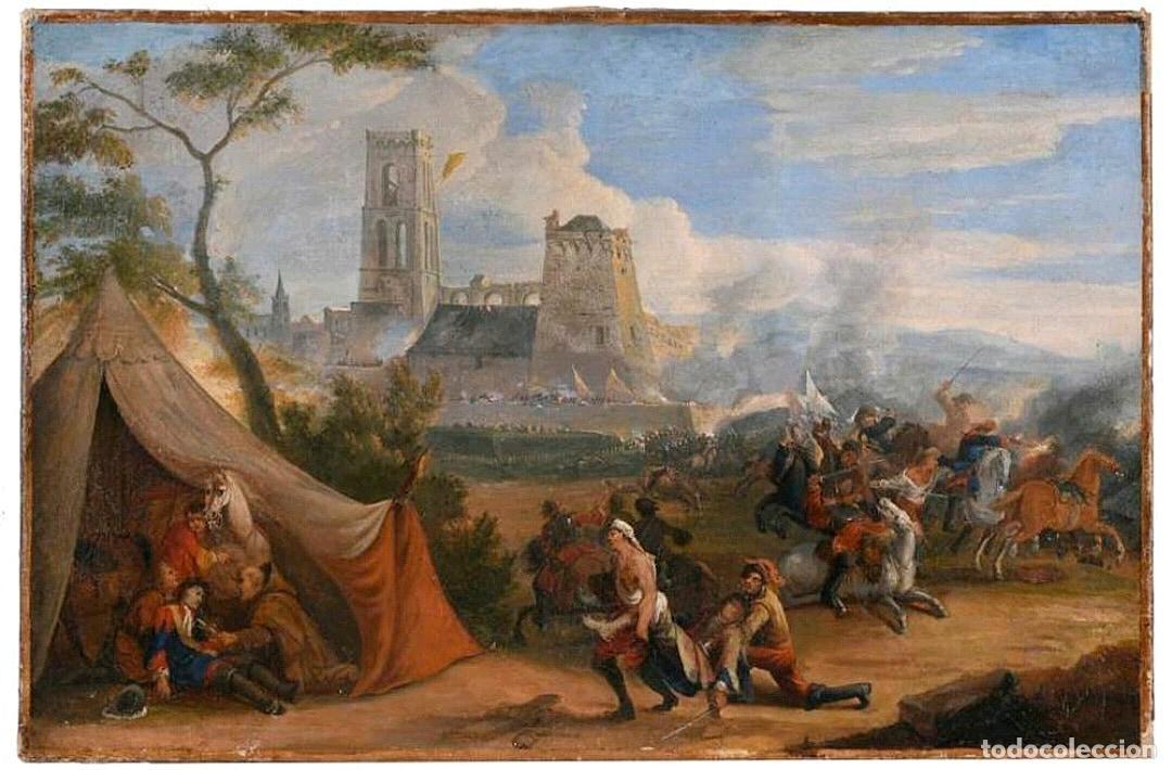 Arte: BATALLA Anonimo siglo XVIII - Foto 1