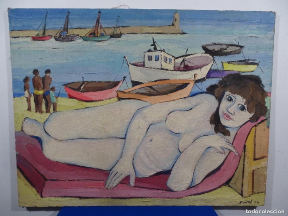 Arte: GRAN OLEO TELA ESTEBAN SU&Ntilde;OL GENIS (BADALONA 1920-FIGARO ?). DISC&Iacute;PULO DEMETRIO URRUCHUA.