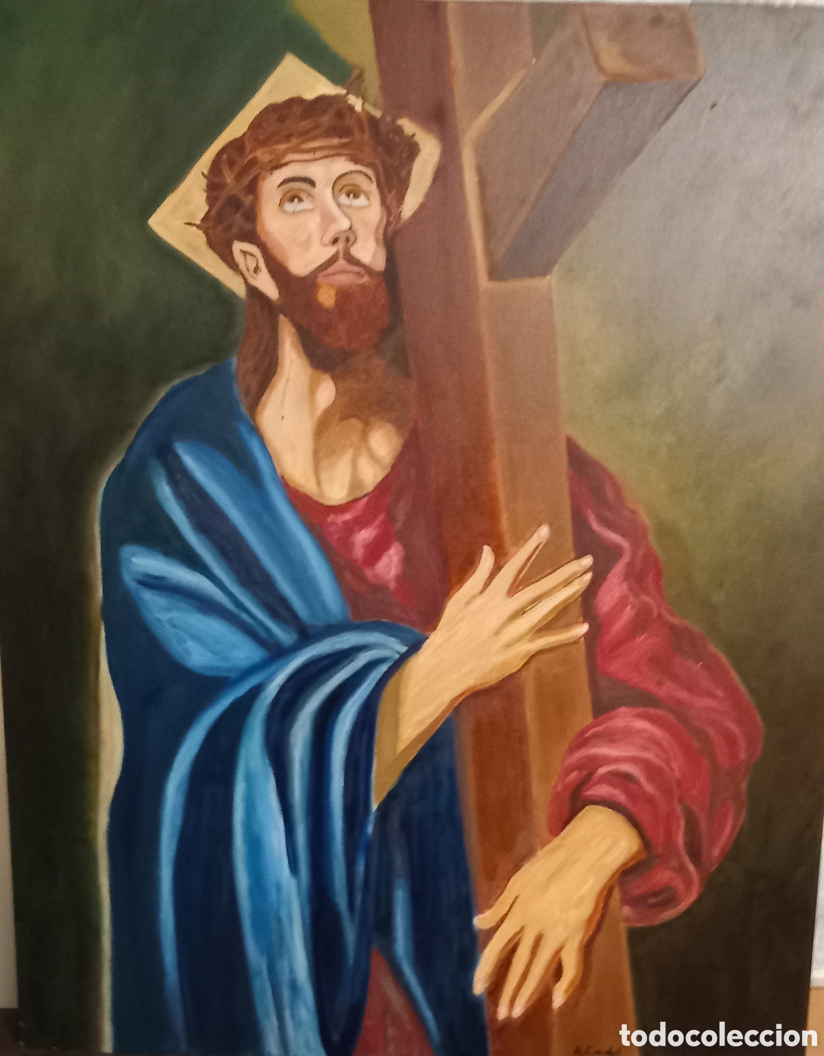 Arte: Oleo lienzo de el greco copia - Foto 2