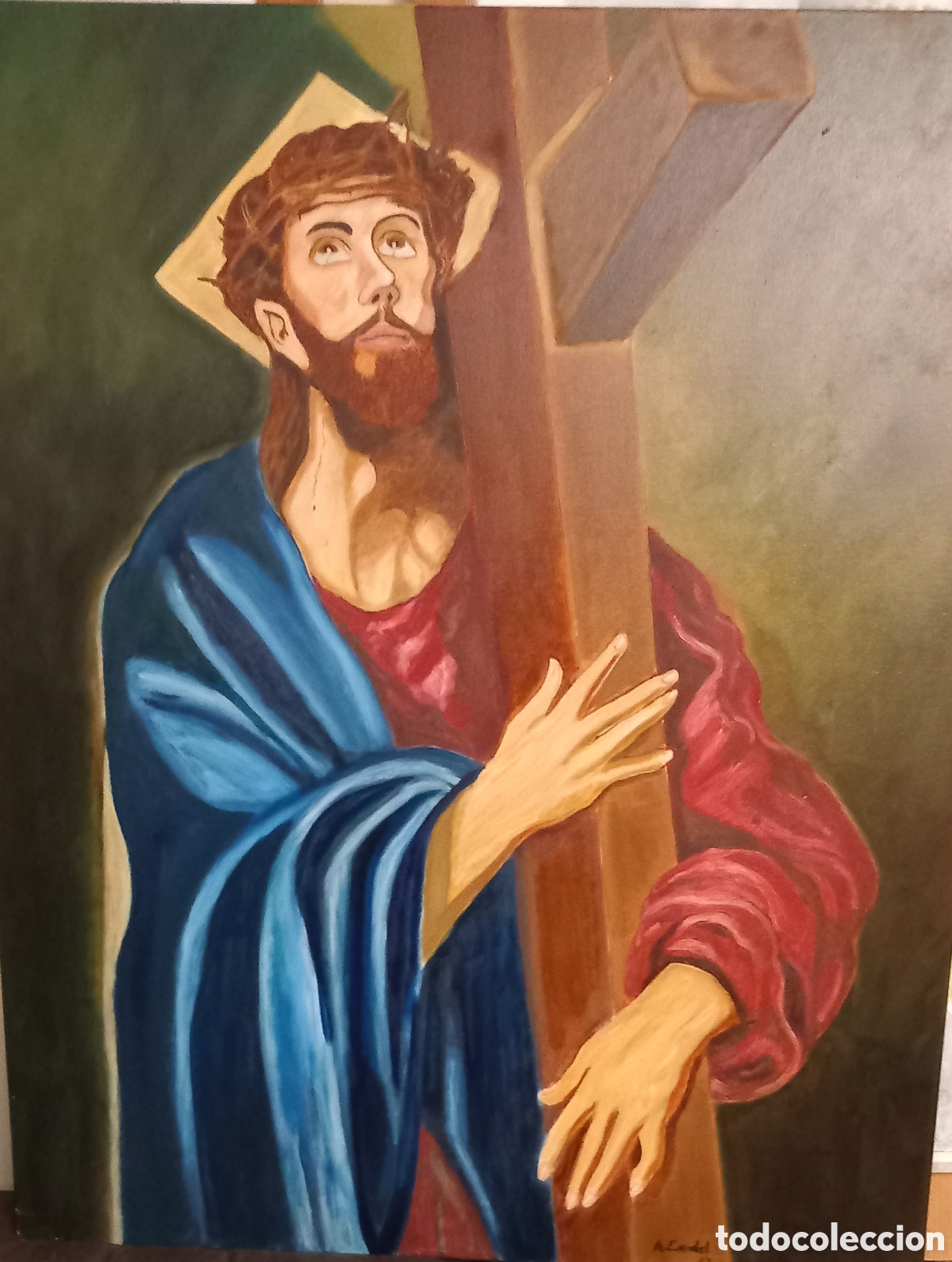 Arte: Oleo lienzo de el greco copia - Foto 1