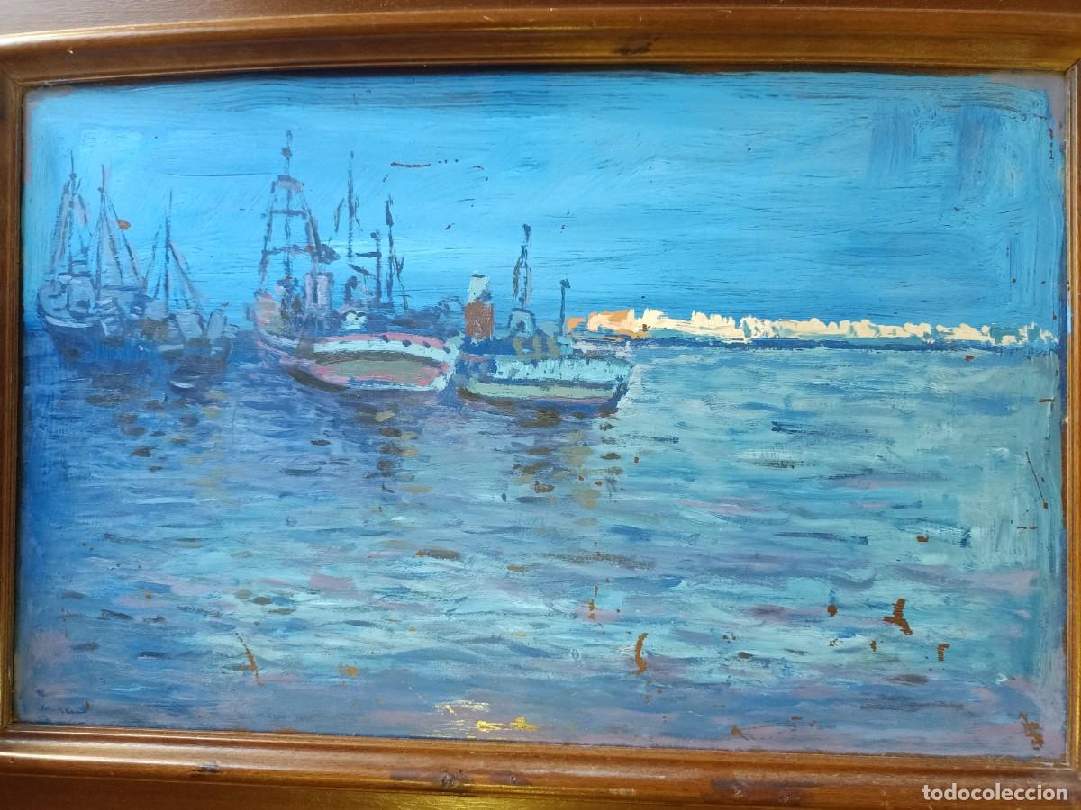 Arte: Oleo sobre madera.Marina - Foto 1