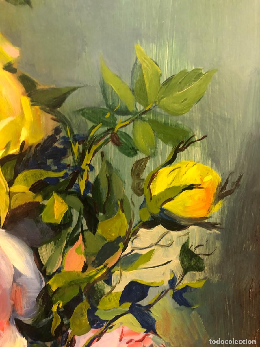 Arte: magnifico florero de rosas - Foto 7