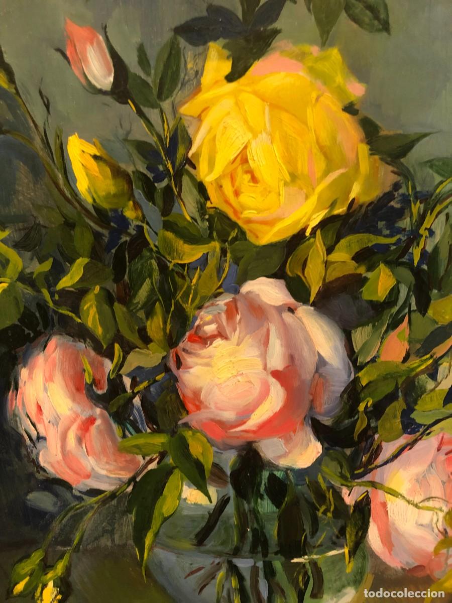 Arte: magnifico florero de rosas - Foto 8