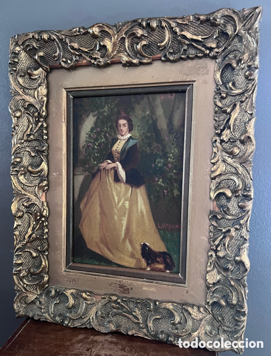 Arte: &Oacute;leo sobre tabla Siglo XVIII - Foto 2