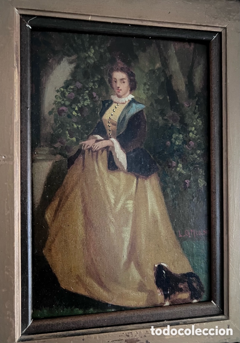 Arte: &Oacute;leo sobre tabla Siglo XVIII - Foto 4