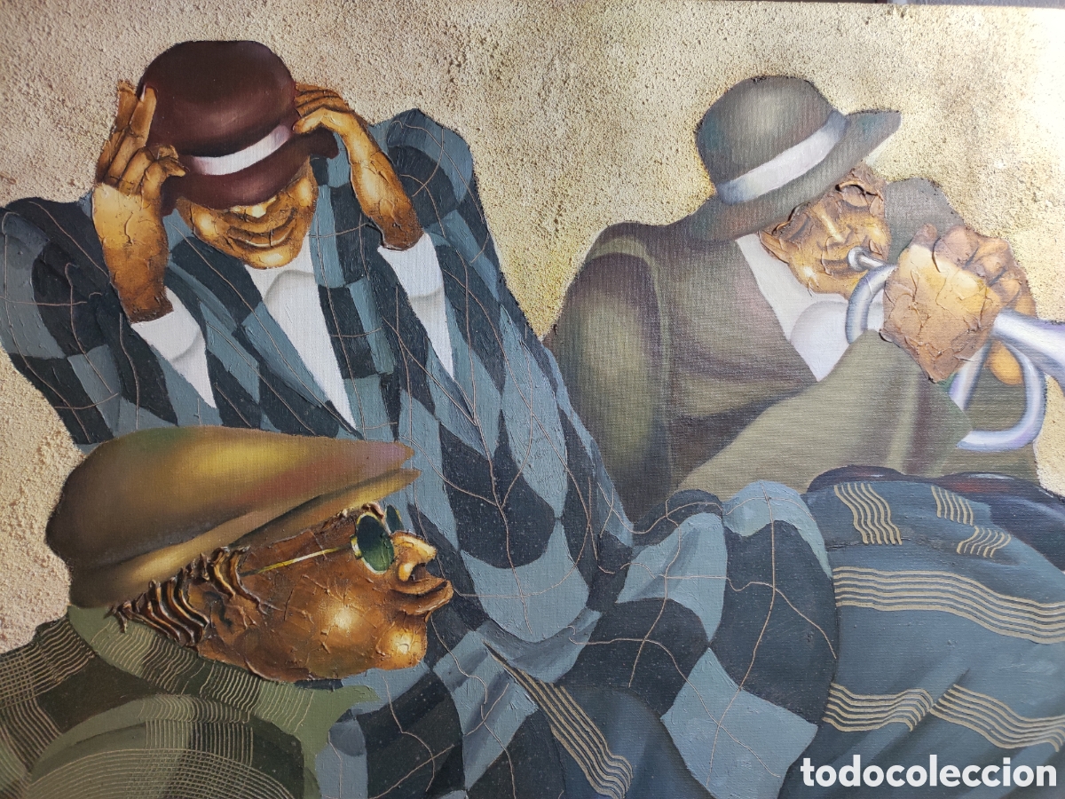 Arte: Cuadro pintado m&uacute;sicos de jazz - Foto 5