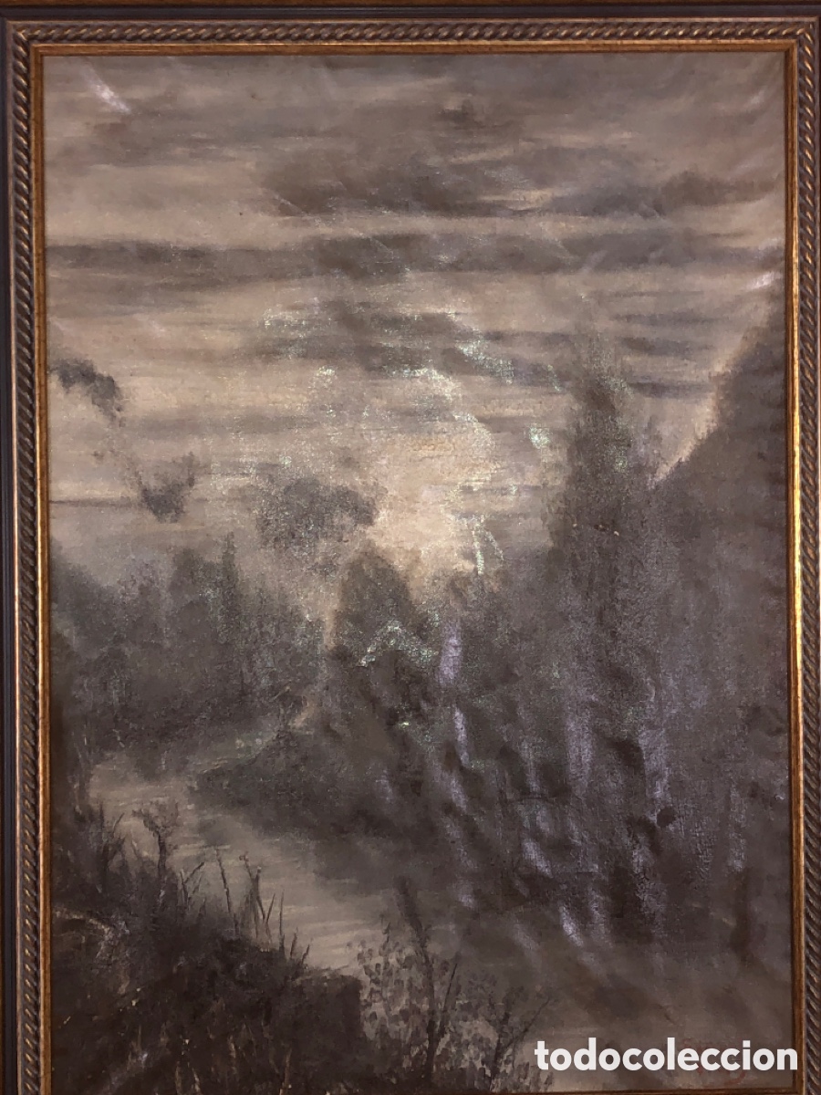 Arte: Oleo sobre lienzo antiguo - Foto 4