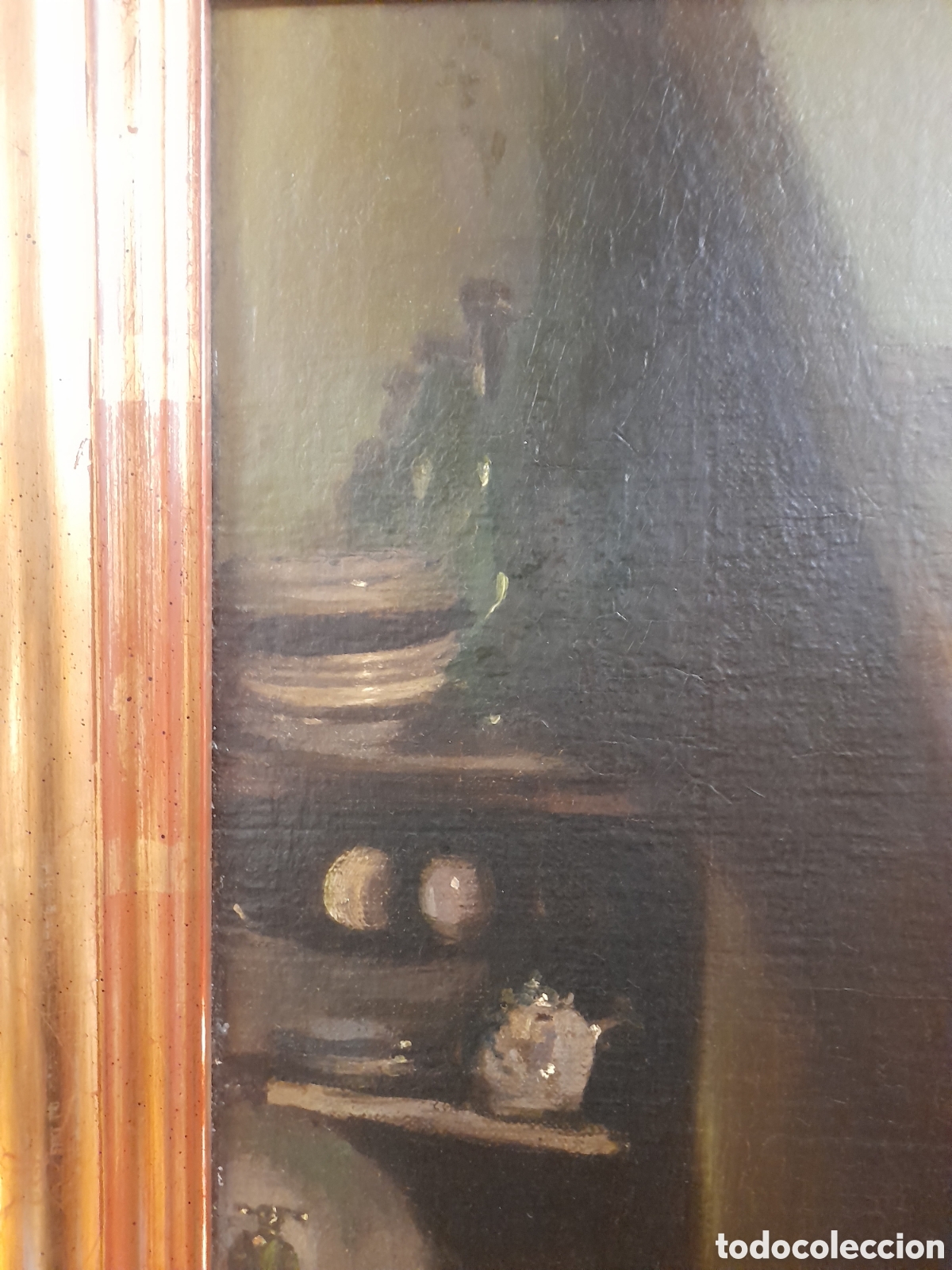 Arte: &Oacute;leo sobre lienzo mujer en cocina - Foto 4
