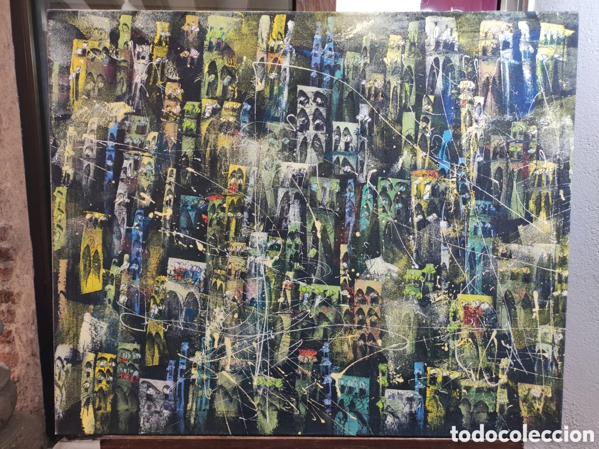 Arte: Cuadro abstracto anonimo - Foto 1