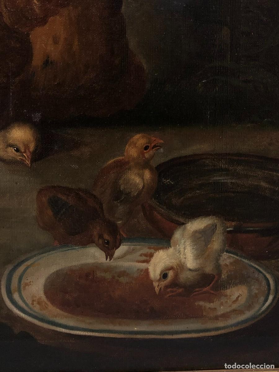 Arte: magnifico bodegon de gallina y pollitos - Foto 4