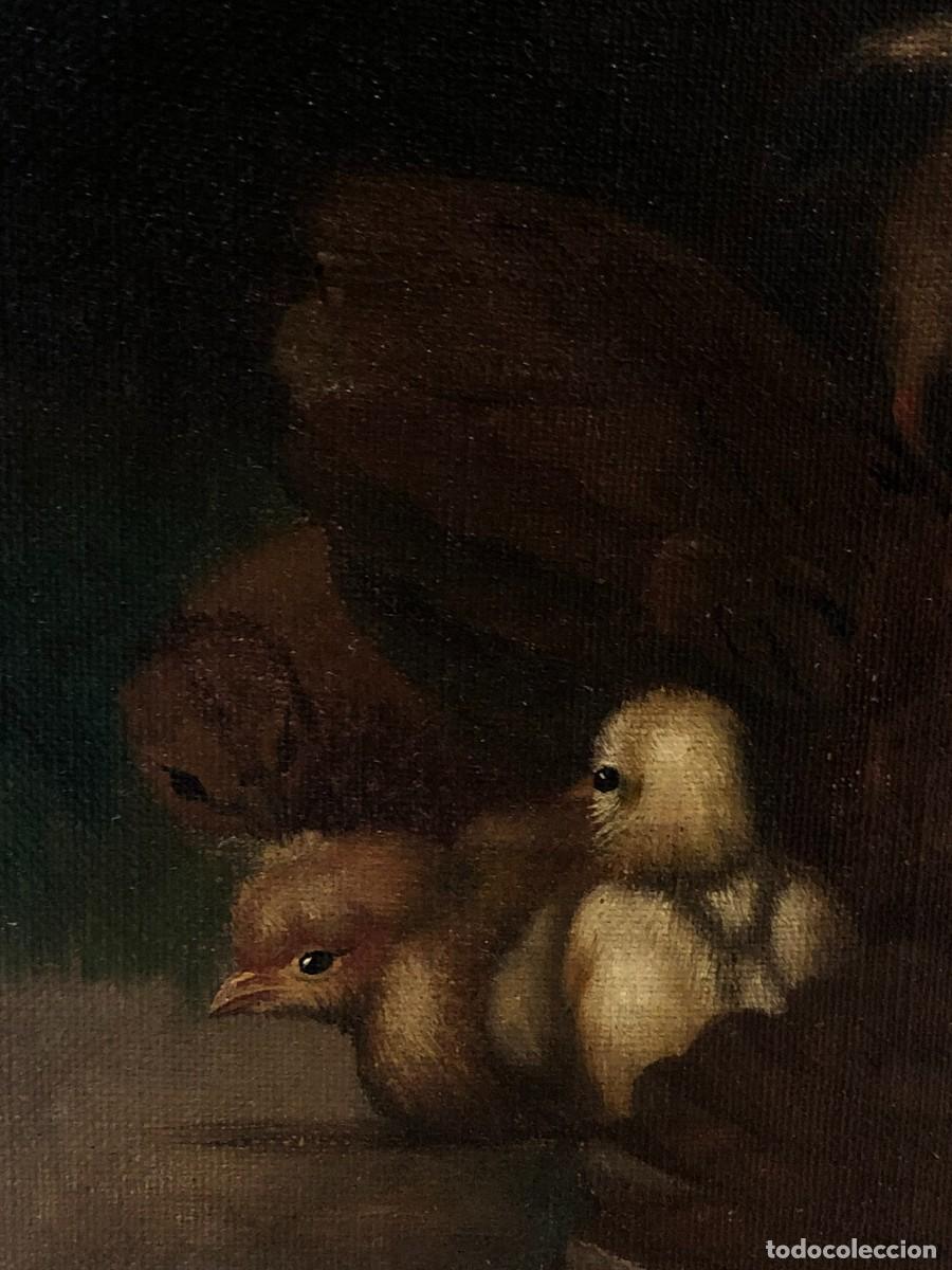 Arte: magnifico bodegon de gallina y pollitos - Foto 5