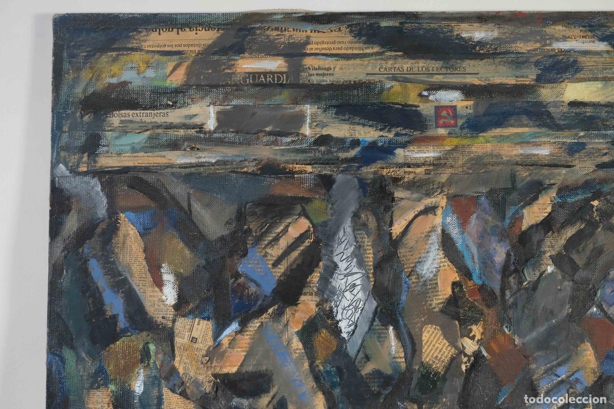 Arte: &Oacute;leo y collage sobre lienzo Composici&oacute;n - Foto 3