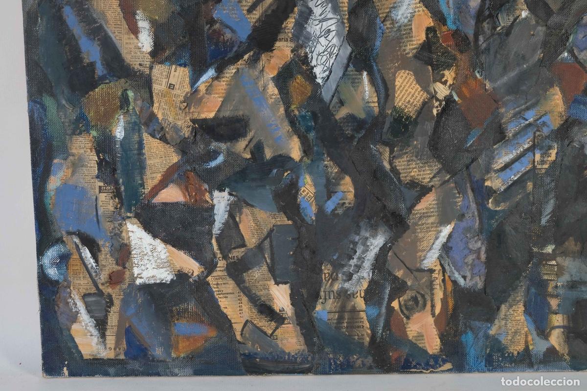 Arte: &Oacute;leo y collage sobre lienzo Composici&oacute;n - Foto 4