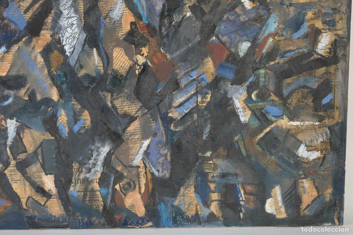 Arte: &Oacute;leo y collage sobre lienzo Composici&oacute;n - Foto 6