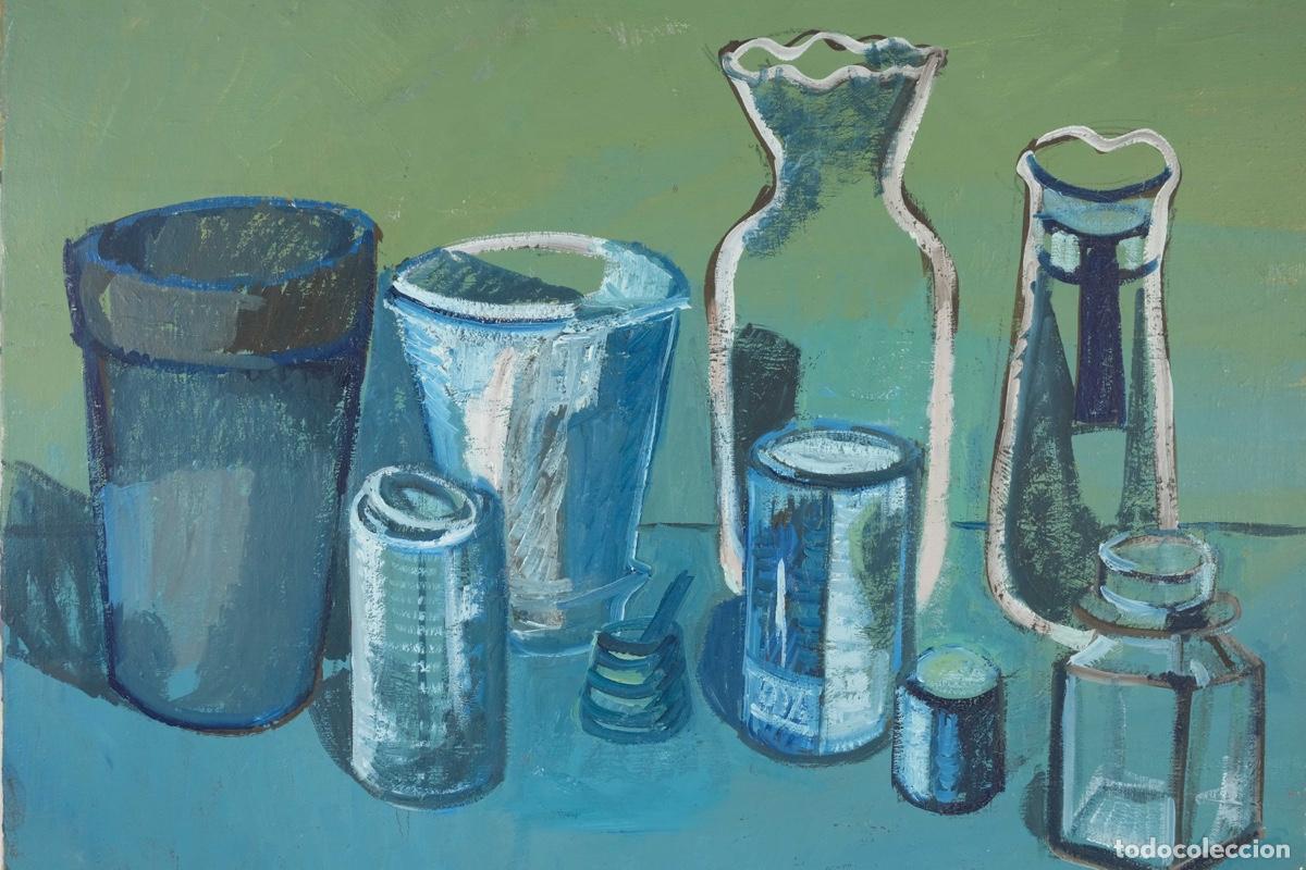 Arte: &Oacute;leo sobre lienzo Bodeg&oacute;n recipientes - Foto 1