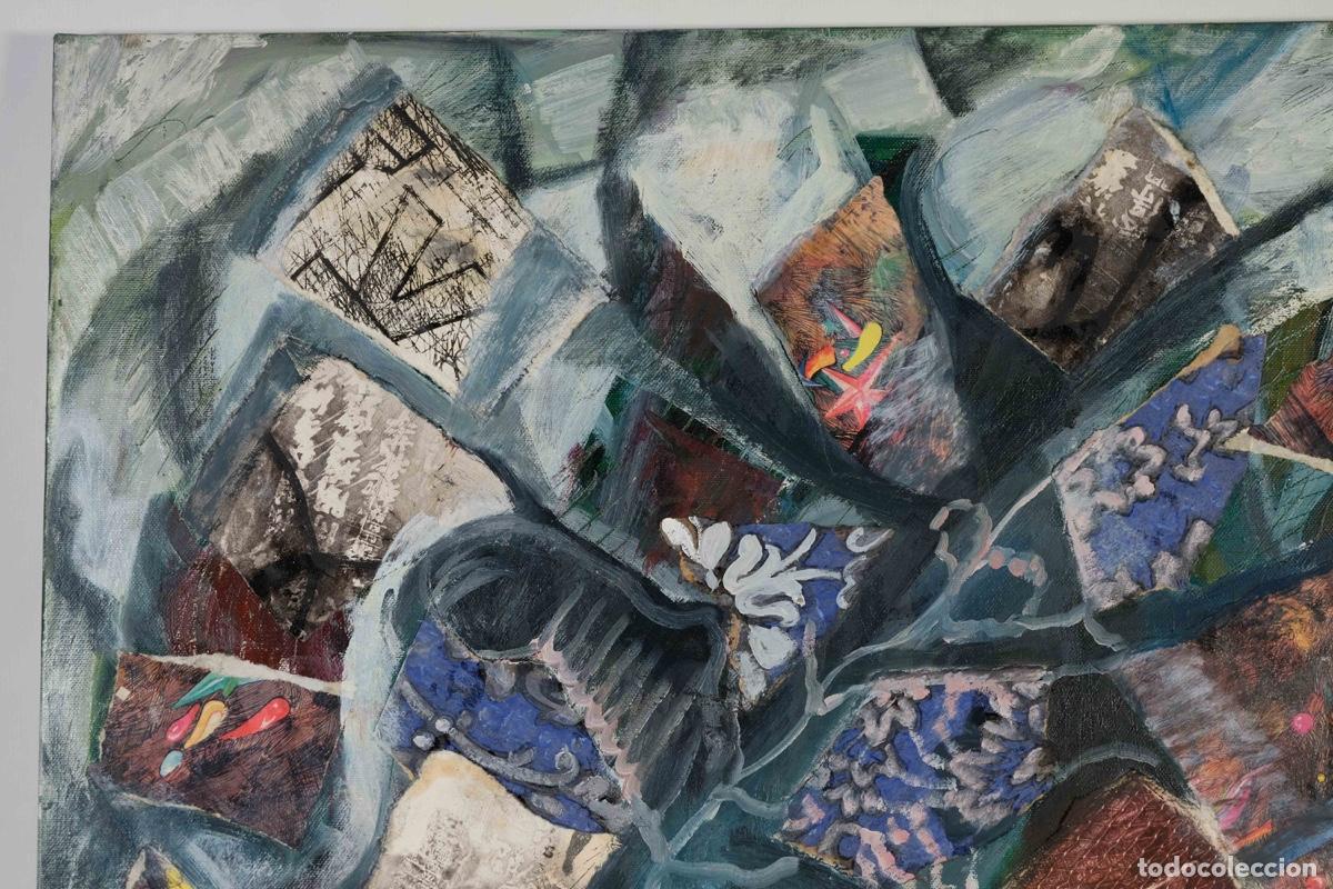 Arte: &Oacute;leo y collage sobre lienzo Composici&oacute;n - Foto 3
