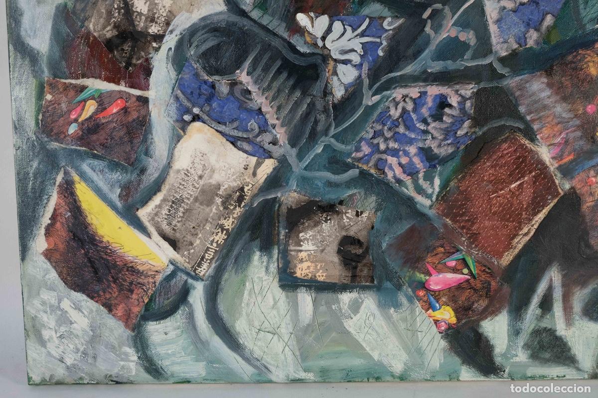 Arte: &Oacute;leo y collage sobre lienzo Composici&oacute;n - Foto 4