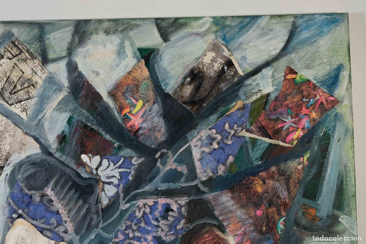 Arte: &Oacute;leo y collage sobre lienzo Composici&oacute;n - Foto 5