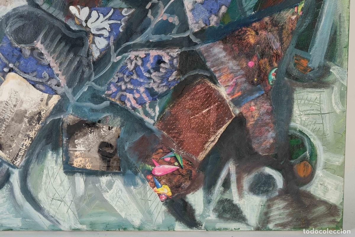 Arte: &Oacute;leo y collage sobre lienzo Composici&oacute;n - Foto 6