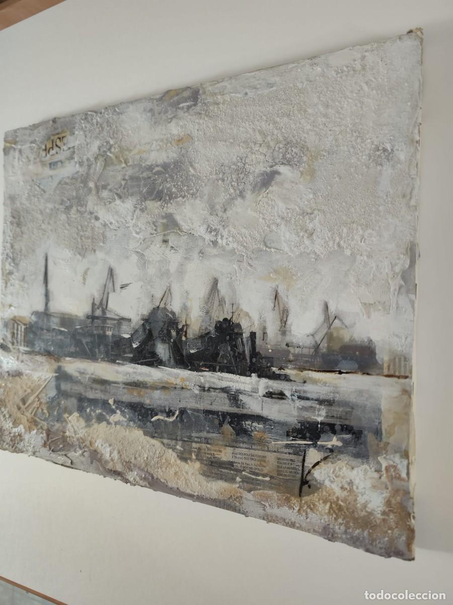 Arte: ALBERTO CASTA&Ntilde;&Eacute; Oleo/collage sobre madera - Foto 3
