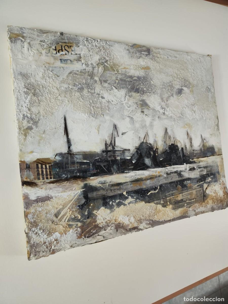Arte: ALBERTO CASTA&Ntilde;&Eacute; Oleo/collage sobre madera - Foto 7