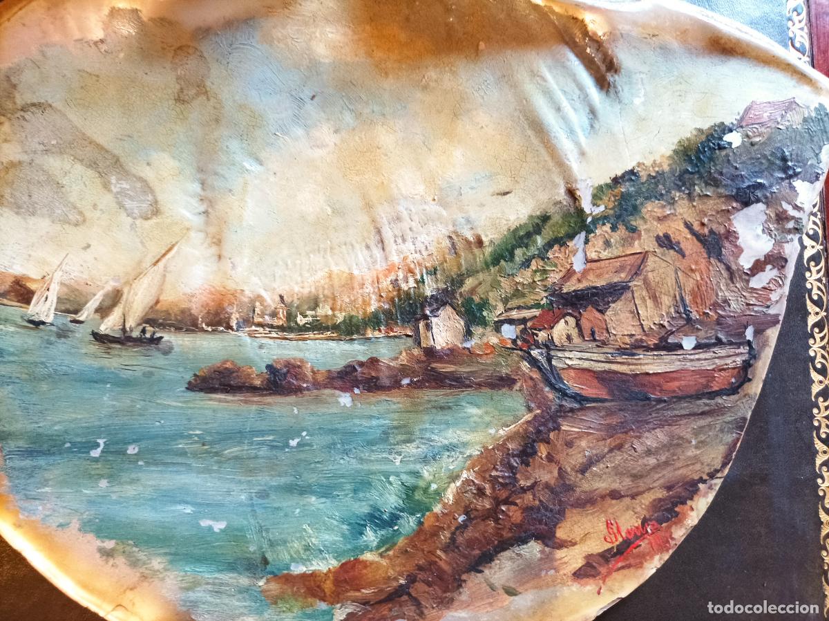 Arte: Oleo sobre concha .S.XIX.Madreperla. - Foto 13