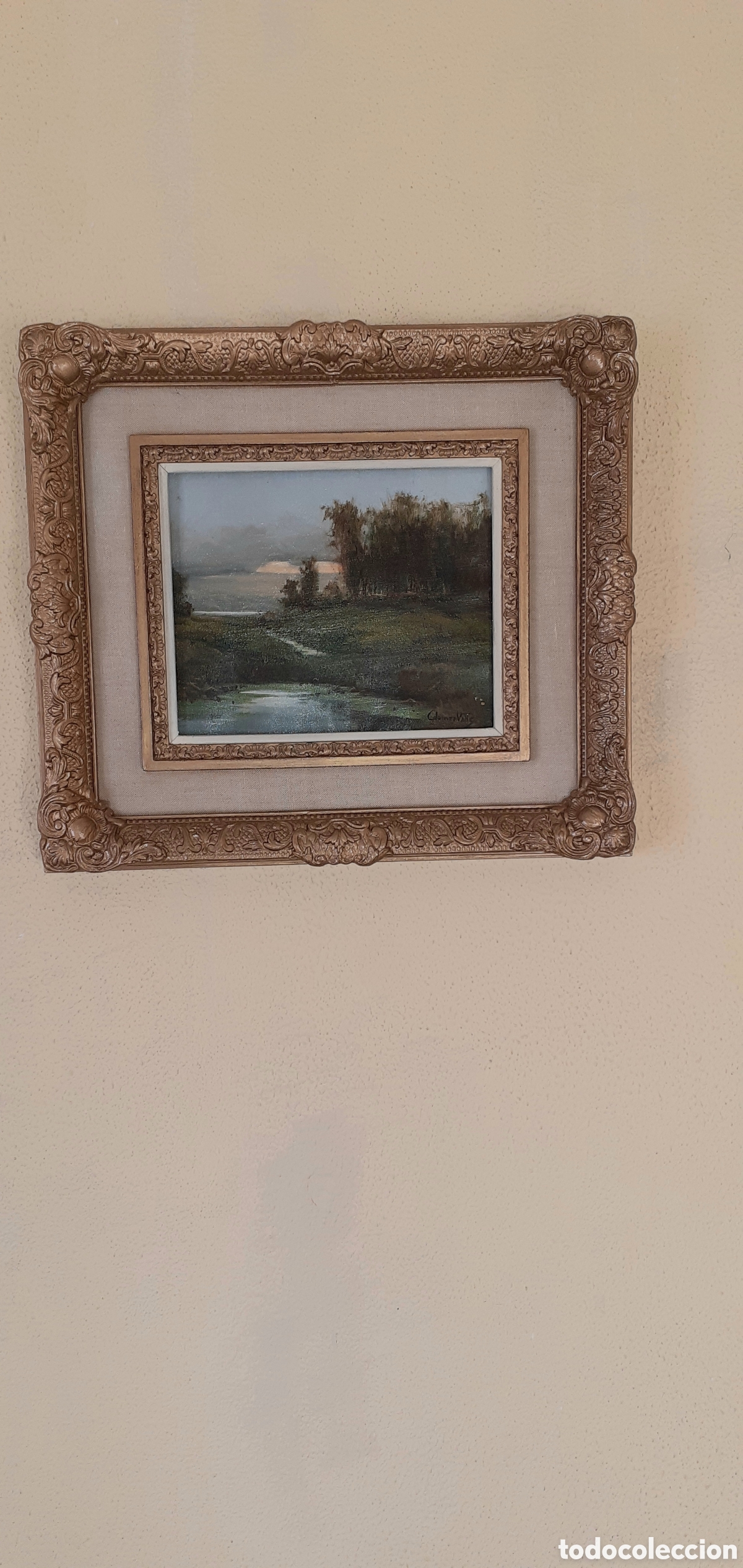 Kunst: Colomer Vals,paisaje,oleo sobre lienzo.Escuela de Olot.
