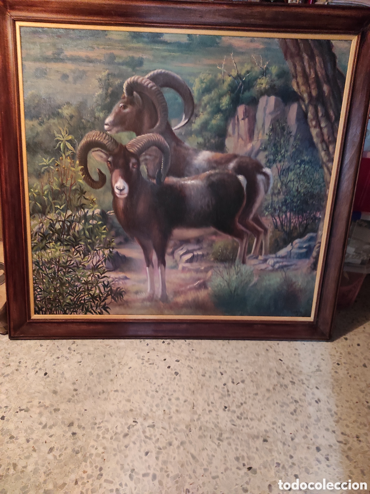 Arte: Cuadro de. muflones en el campo - Foto 1